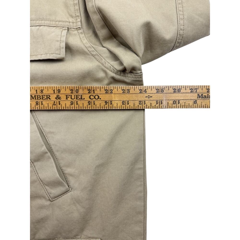 Scoop Barn Field Jacket Classic Tan Chore Zip Snap Brown Corduroy Collar Large - Picture 12 of 13